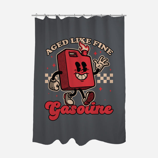 Gasoline Vintage Mascot-None-Polyester-Shower Curtain-Studio Mootant