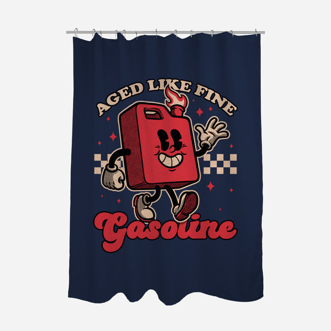 Gasoline Vintage Mascot-None-Polyester-Shower Curtain-Studio Mootant