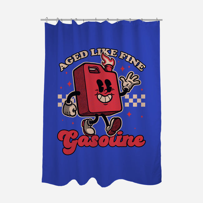 Gasoline Vintage Mascot-None-Polyester-Shower Curtain-Studio Mootant