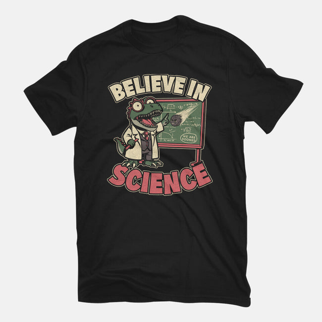 Dino Believe In Science-Mens-Premium-Tee-Studio Mootant