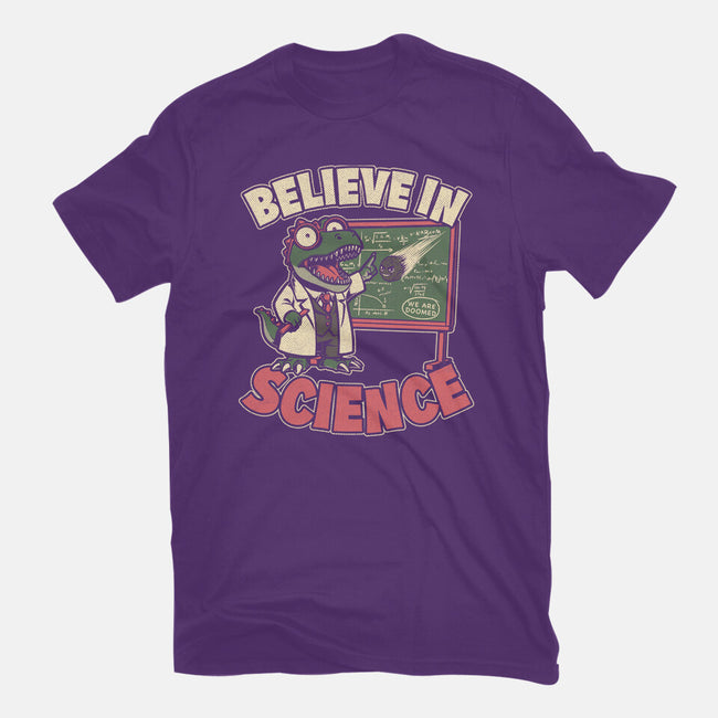 Dino Believe In Science-Mens-Premium-Tee-Studio Mootant