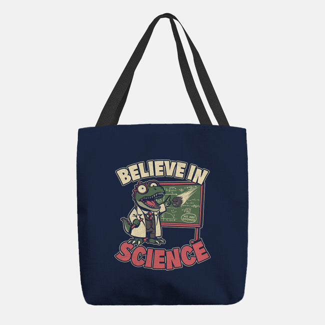 Dino Believe In Science-None-Basic Tote-Bag-Studio Mootant