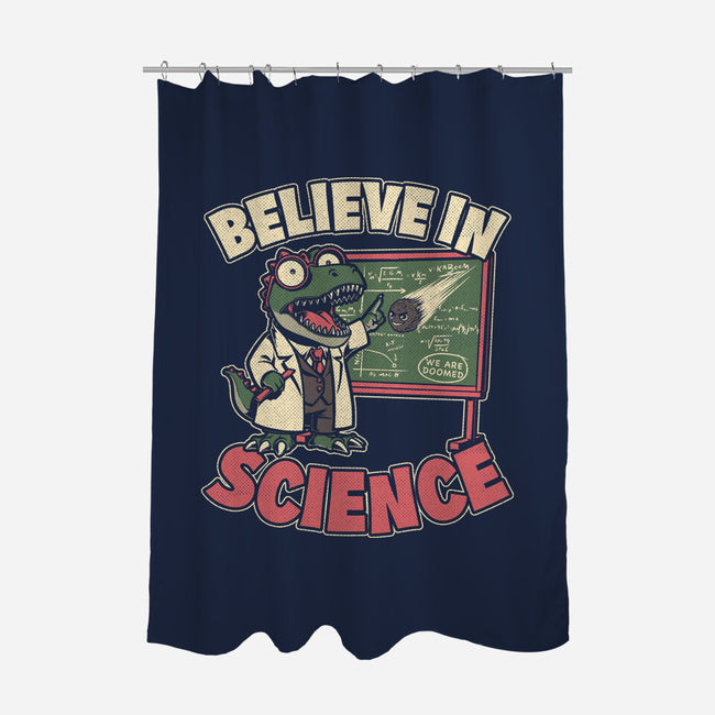 Dino Believe In Science-None-Polyester-Shower Curtain-Studio Mootant