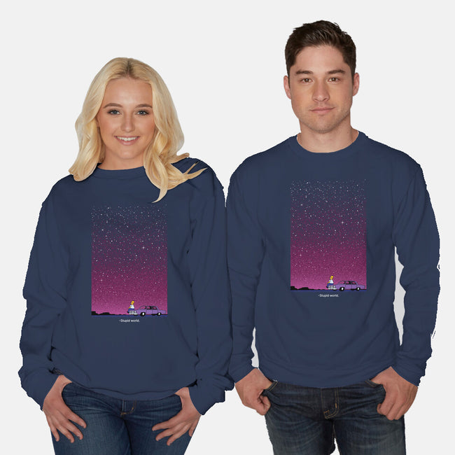 Stupid Stupid World-Unisex-Crew Neck-Sweatshirt-Tronyx79