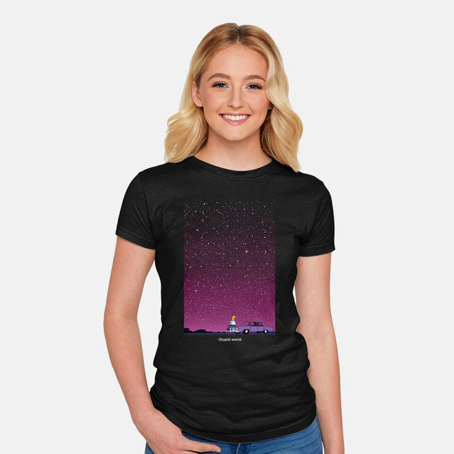 Stupid Stupid World-Womens-Fitted-Tee-Tronyx79