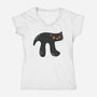 Black Pi-nther-Womens-V-Neck-Tee-Wenceslao A Romero