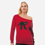 Black Pi-nther-Womens-Off Shoulder-Sweatshirt-Wenceslao A Romero