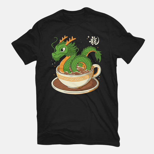 Coffee Dragon-Womens-Fitted-Tee-Eoli Studio