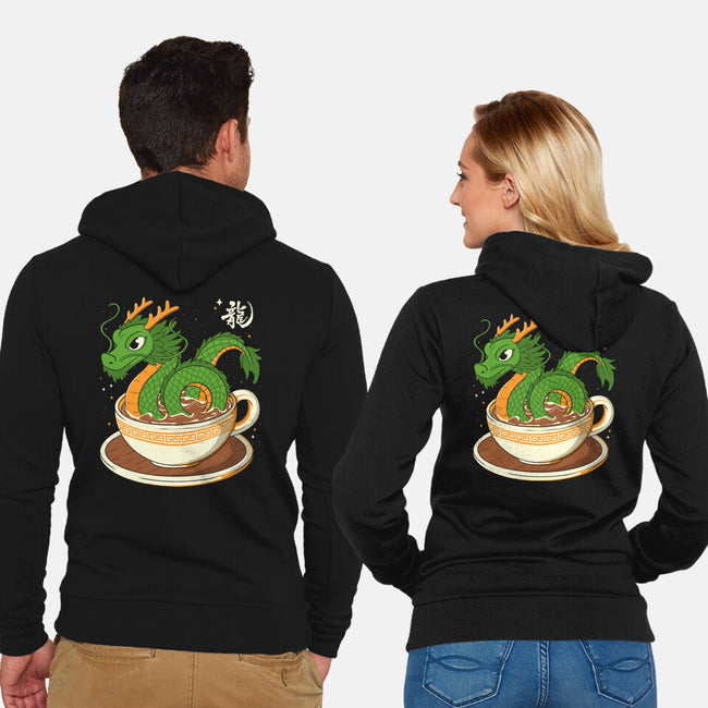 Coffee Dragon-Unisex-Zip-Up-Sweatshirt-Eoli Studio