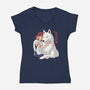 Princess Of The Wolves-Womens-V-Neck-Tee-Eoli Studio