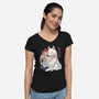 Princess Of The Wolves-Womens-V-Neck-Tee-Eoli Studio