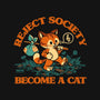 Reject Humanity Become A Cat-Womens-Fitted-Tee-worlddominationforcats