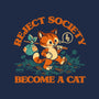 Reject Humanity Become A Cat-Womens-Fitted-Tee-worlddominationforcats