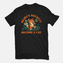 Reject Humanity Become A Cat-Womens-Fitted-Tee-worlddominationforcats
