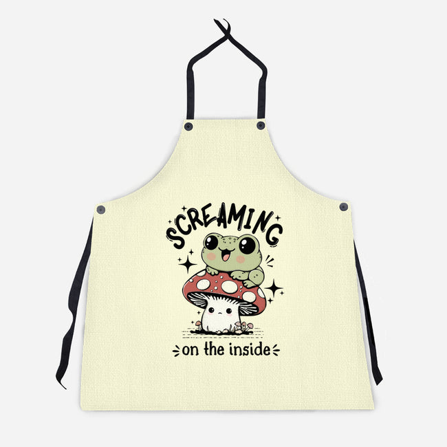 Screaming On The Inside-Unisex-Kitchen-Apron-Trendlory