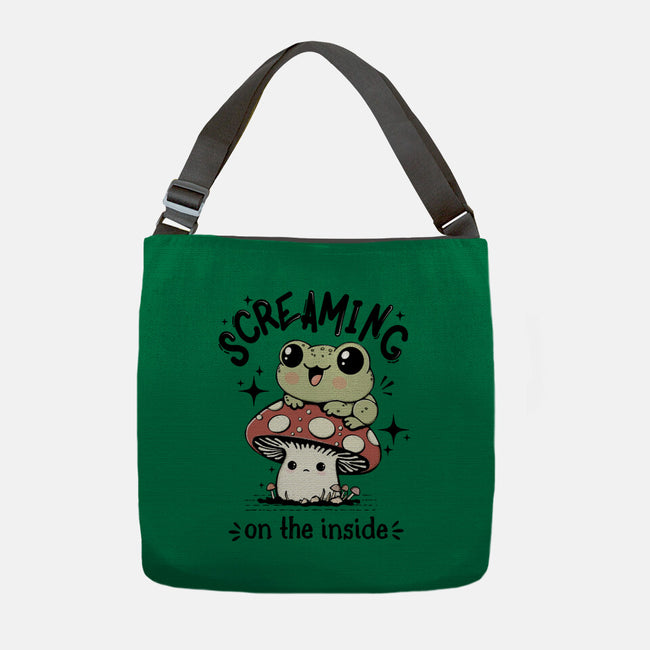 Screaming On The Inside-None-Adjustable Tote-Bag-Trendlory
