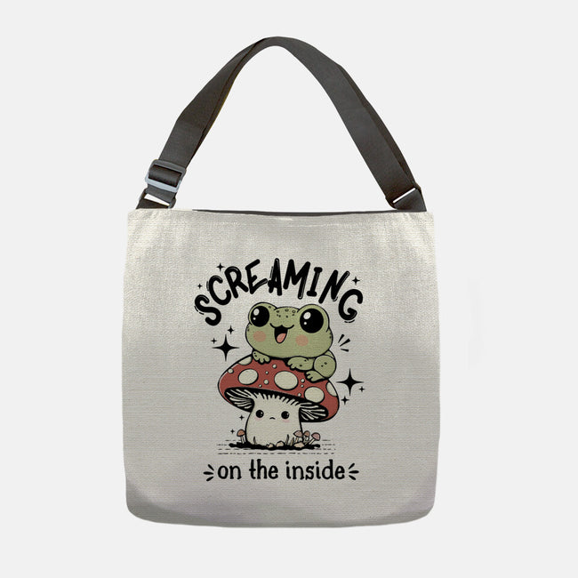 Screaming On The Inside-None-Adjustable Tote-Bag-Trendlory