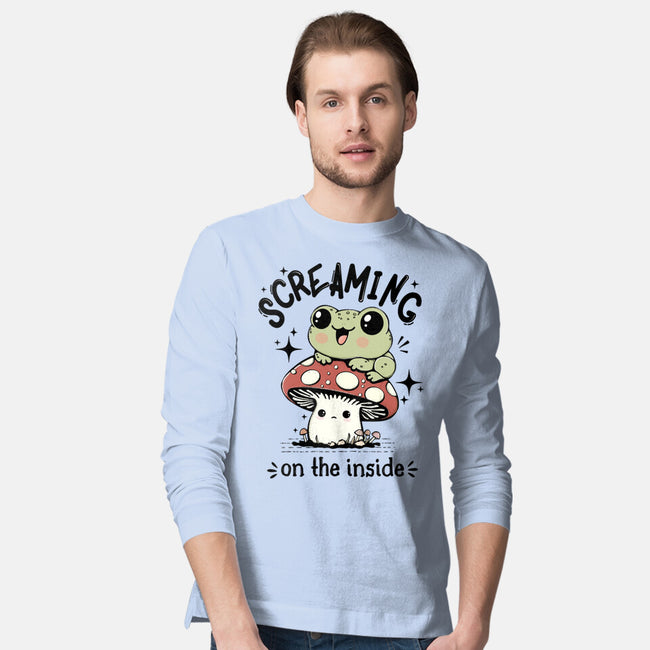 Screaming On The Inside-Mens-Long Sleeved-Tee-Trendlory