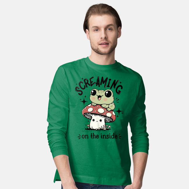 Screaming On The Inside-Mens-Long Sleeved-Tee-Trendlory