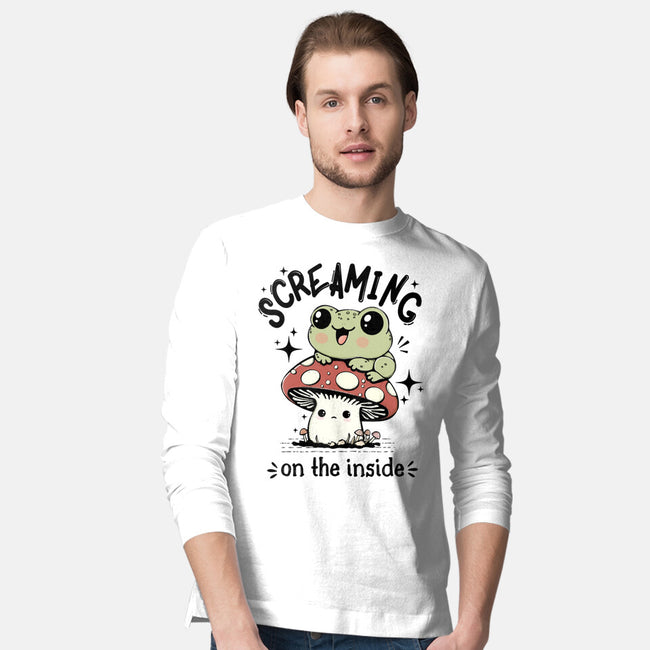 Screaming On The Inside-Mens-Long Sleeved-Tee-Trendlory