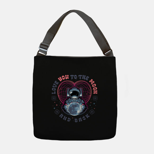 Love You To The Moon And Back-None-Adjustable Tote-Bag-Angoes25