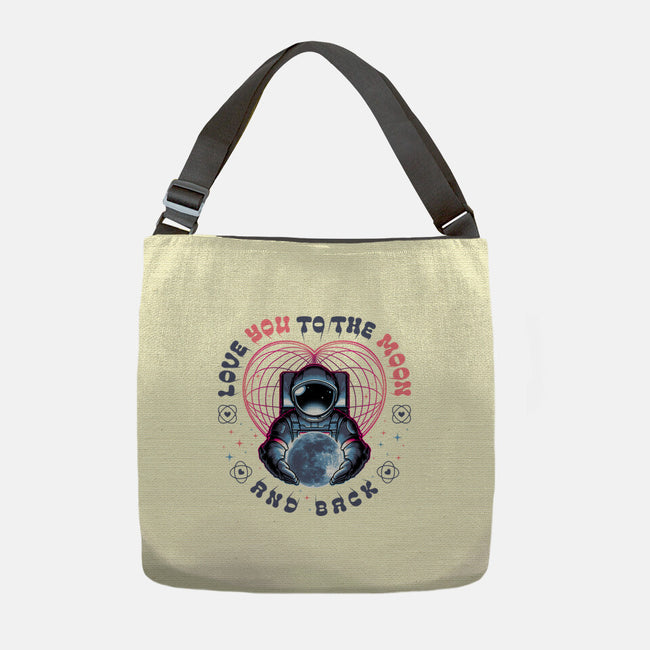 Love You To The Moon And Back-None-Adjustable Tote-Bag-Angoes25