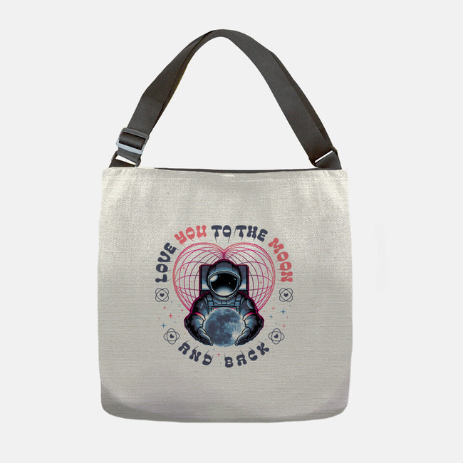 Love You To The Moon And Back-None-Adjustable Tote-Bag-Angoes25