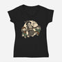 Medieval Wizard Dance-Womens-V-Neck-Tee-Studio Mootant
