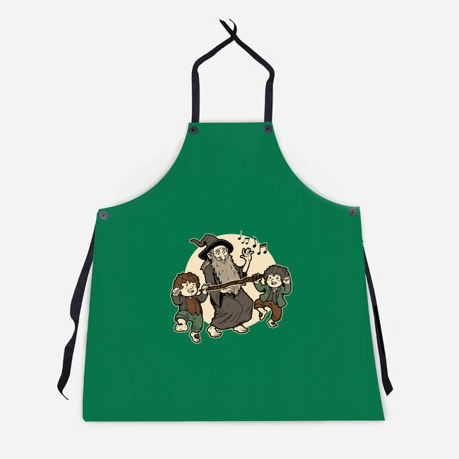 Medieval Wizard Dance-Unisex-Kitchen-Apron-Studio Mootant