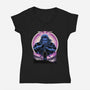 Hunter In The Valley-Womens-V-Neck-Tee-rmatix