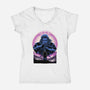 Hunter In The Valley-Womens-V-Neck-Tee-rmatix