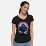 Hunter In The Valley-Womens-V-Neck-Tee-rmatix