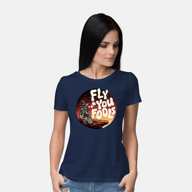 Fly You Fools-Womens-Basic-Tee-glitchygorilla