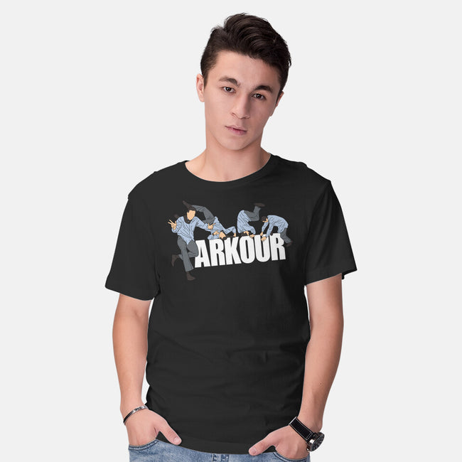 Parkour In The Office-Mens-Basic-Tee-Tronyx79