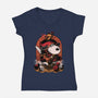 Beagle RPG Adventure-Womens-V-Neck-Tee-Studio Mootant