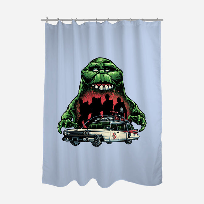 Green Slime-None-Polyester-Shower Curtain-momma_gorilla