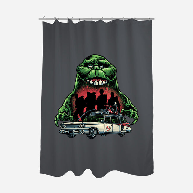 Green Slime-None-Polyester-Shower Curtain-momma_gorilla