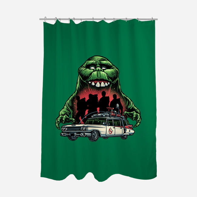 Green Slime-None-Polyester-Shower Curtain-momma_gorilla