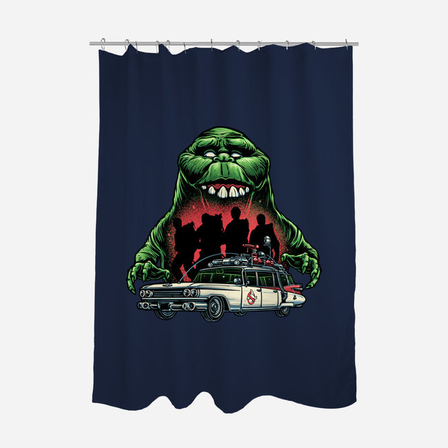 Green Slime-None-Polyester-Shower Curtain-momma_gorilla