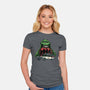 Green Slime-Womens-Fitted-Tee-momma_gorilla