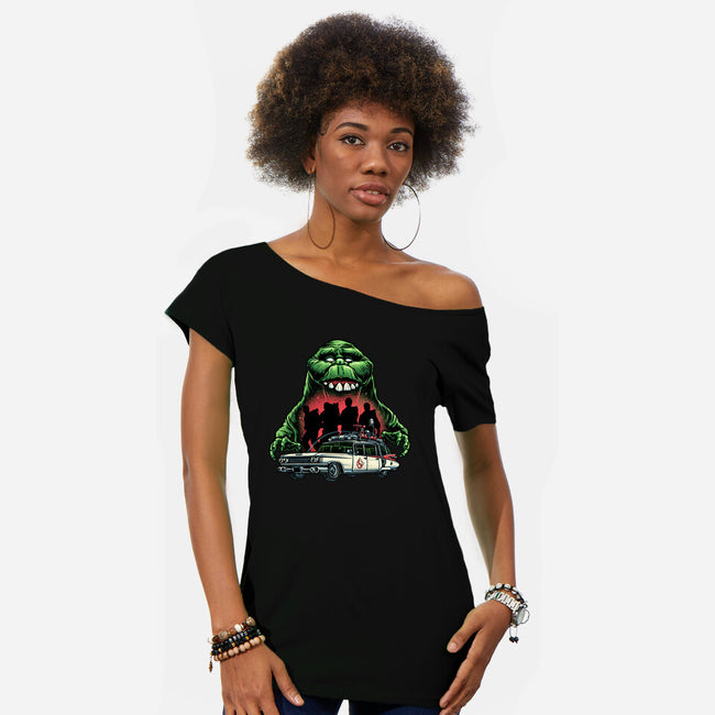 Green Slime-Womens-Off Shoulder-Tee-momma_gorilla