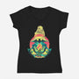 Black Mage Legend-Womens-V-Neck-Tee-hypertwenty
