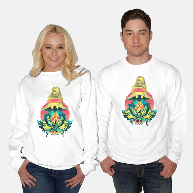 Black Mage Legend-Unisex-Crew Neck-Sweatshirt-hypertwenty
