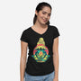 Black Mage Legend-Womens-V-Neck-Tee-hypertwenty