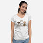 Not Left-Handed-Womens-V-Neck-Tee-kg07