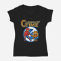 Clobberin Time-Womens-V-Neck-Tee-demonigote