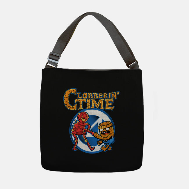 Clobberin Time-None-Adjustable Tote-Bag-demonigote