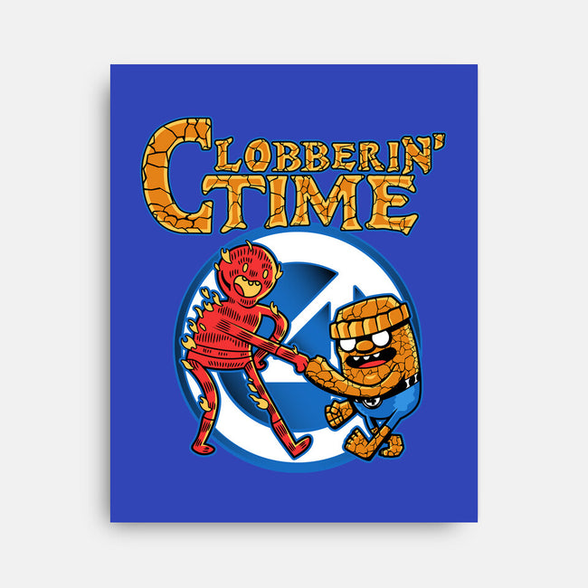 Clobberin Time-None-Stretched-Canvas-demonigote