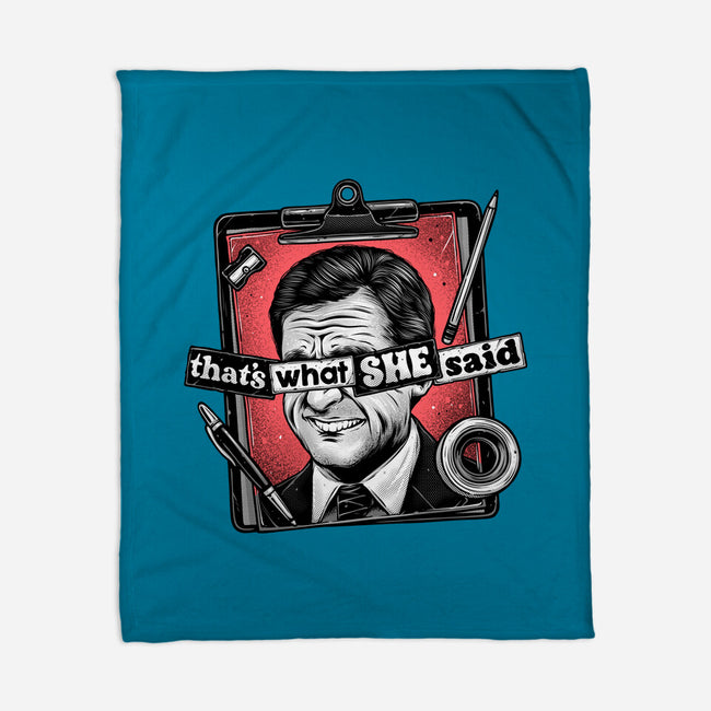 That's What She Said-None-Fleece-Blanket-glitchygorilla