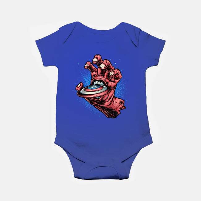 Big Red Hand-Baby-Basic-Onesie-glitchygorilla